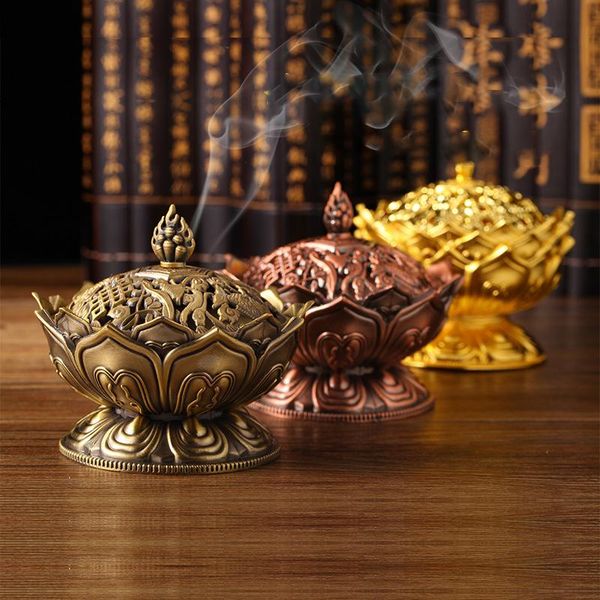 fragrance lamps chinese buddha alloy incense burner lotus flower holder handmade censer for buddhist home office decoration
fragrance lamps chinese buddha alloy incense burner lotus flower holder handmade censer for buddhist home office decoration