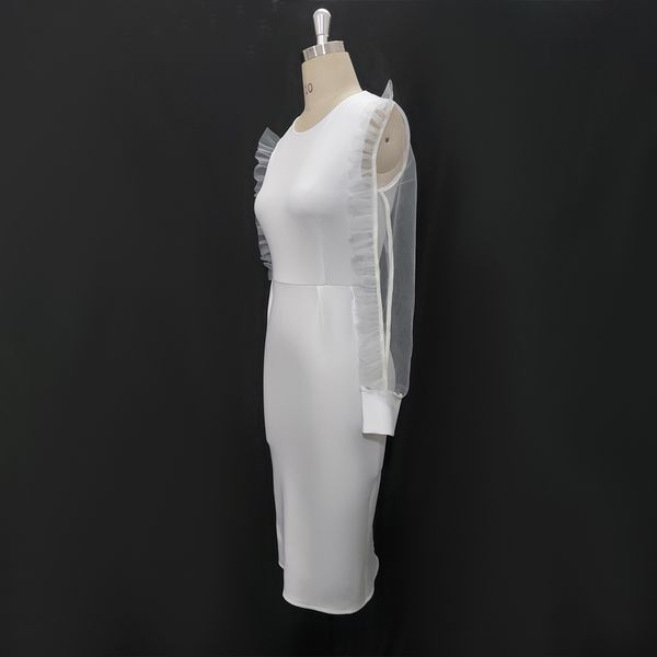white dress the transparent neck mesh long sleeve plied ladies'elegant office lady labor wear modest elegant female african fashion 8zj, Black;gray
white dress the transparent neck mesh long sleeve plied ladies'elegant office lady labor wear modest elegant female african fashion 8zj, Black;gray