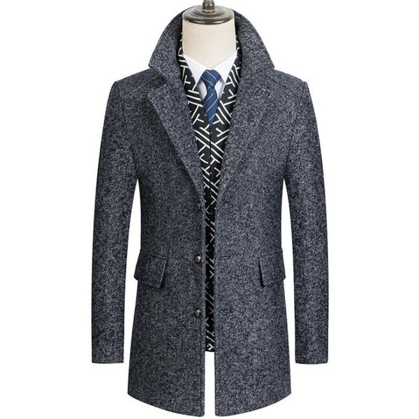 men's wool & blends men coats winter scarf collar woolen overcoat thick luxurious windbreaker jacket brand clothing, Black
men's wool & blends men coats winter scarf collar woolen overcoat thick luxurious windbreaker jacket brand clothing, Black