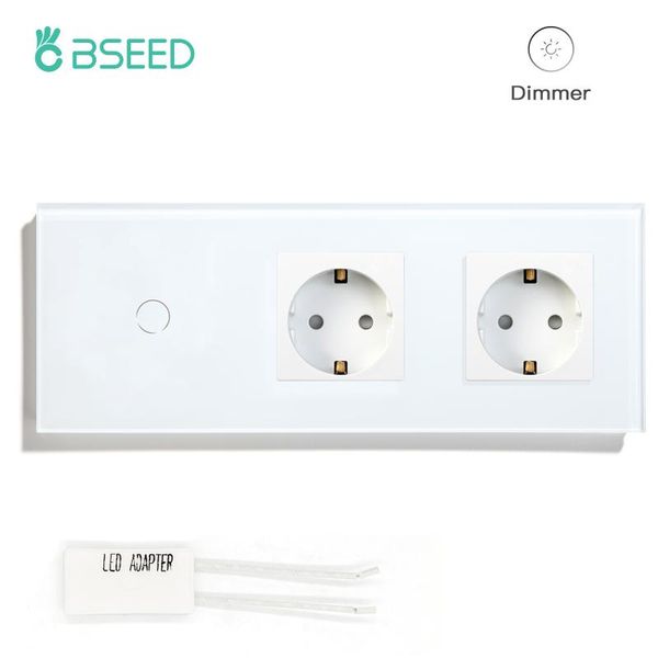 smart home control bseed 1/2gang 1way dimmer led light switch crystal dimmable wall touch switches eu standard double power sockets 16a
smart home control bseed 1/2gang 1way dimmer led light switch crystal dimmable wall touch switches eu standard double power sockets 16a