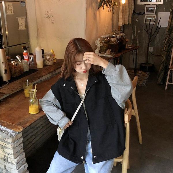 women's jackets autumn jacket female tide society wild korean loose student tooling spring and long-sleeved clothes top, Black;brown
women's jackets autumn jacket female tide society wild korean loose student tooling spring and long-sleeved clothes top, Black;brown