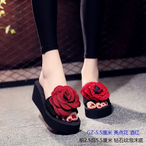 high heel wedges slippers for elegant women summer romantic valentine beach casual shoes female outdoor open toe flower slipper, Black
high heel wedges slippers for elegant women summer romantic valentine beach casual shoes female outdoor open toe flower slipper, Black