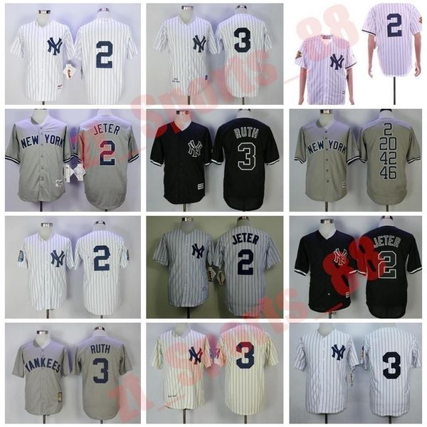ny men women youth kids throwback jerseys 3 babe ruth 2 derek jeter retro baseball jersey, Blue;black
ny men women youth kids throwback jerseys 3 babe ruth 2 derek jeter retro baseball jersey, Blue;black