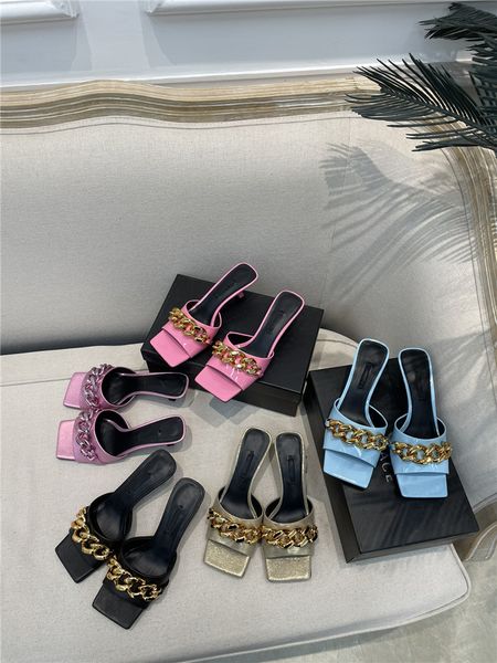 brand designer chains women lady summer heeled leather slipper shoes full package drop shippment vs3900, Black
brand designer chains women lady summer heeled leather slipper shoes full package drop shippment vs3900, Black