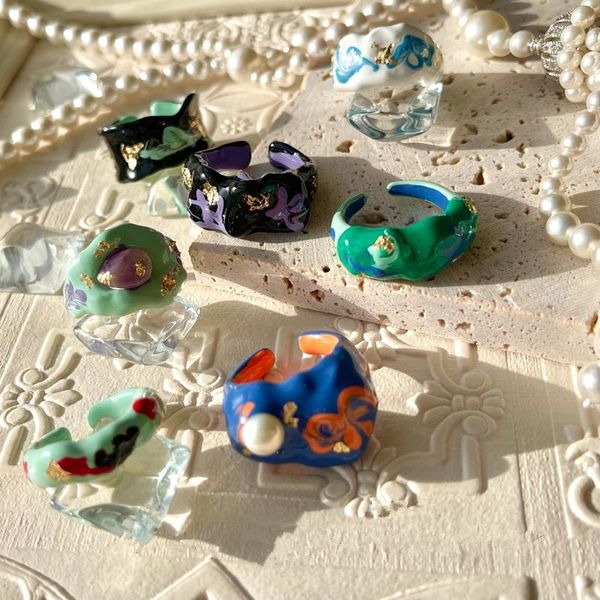 wedding rings aomu trendy colorful dripping oil natural pearl hand-painted geometric open ring for women girls party jewelry gift, Slivery;golden
wedding rings aomu trendy colorful dripping oil natural pearl hand-painted geometric open ring for women girls party jewelry gift, Slivery;golden