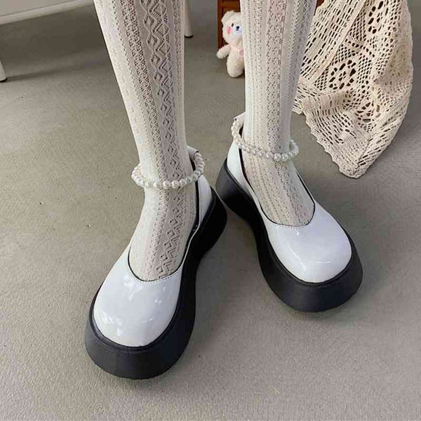 slippers pearl chain platform pumps women 2021 round toe thick bottom mary janes shoes woman japanese sweet lovely lolita wjg0, Black
slippers pearl chain platform pumps women 2021 round toe thick bottom mary janes shoes woman japanese sweet lovely lolita wjg0, Black