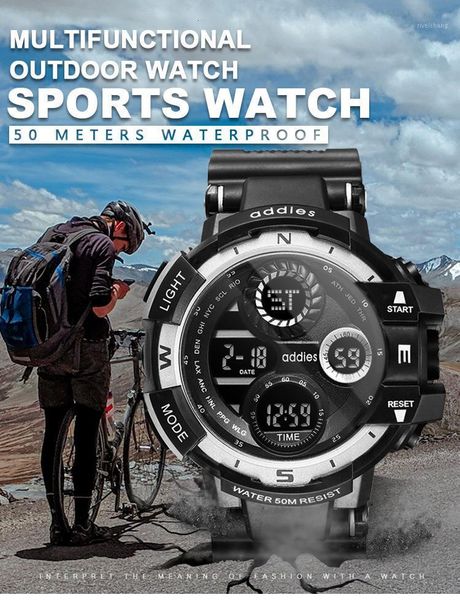 men male sports watch outdoor electronic digital luminous multi functions swimming hiking clock relogio masculino wristwatches, Slivery;brown
men male sports watch outdoor electronic digital luminous multi functions swimming hiking clock relogio masculino wristwatches, Slivery;brown