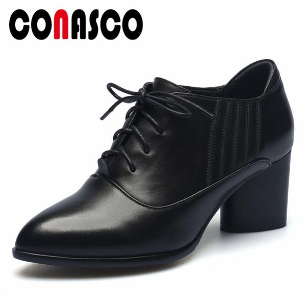 dress shoes conasco cow leather women pumps high heels lace up spring autumn party woman black comfort office
dress shoes conasco cow leather women pumps high heels lace up spring autumn party woman black comfort office