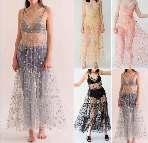 women's swimwear sweet women girl mesh sheer sling dress lady see-through bikini cover up sleeveless sequins star print strap long dres, White;black
women's swimwear sweet women girl mesh sheer sling dress lady see-through bikini cover up sleeveless sequins star print strap long dres, White;black