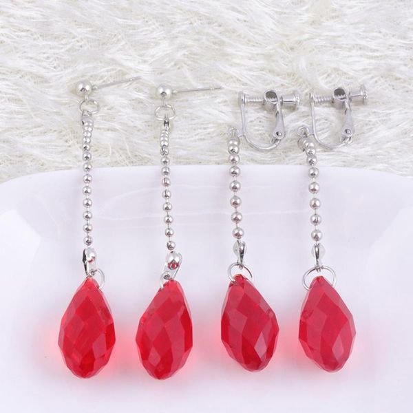 kurapika earrings x anime cosplay red teardrop crystals long chain cosplay drop earrings jewelry unisex, Silver
kurapika earrings x anime cosplay red teardrop crystals long chain cosplay drop earrings jewelry unisex, Silver