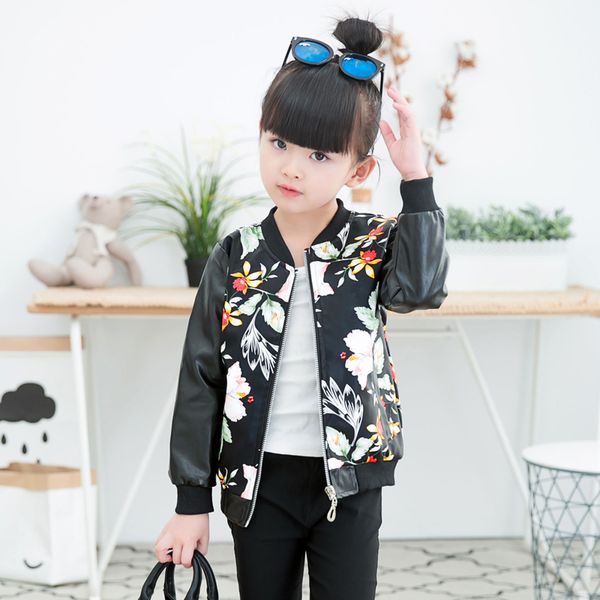 girls leather coat childrens fashion pu jacket 3-9 years old girl round neck print flowers camouflage artificial kids outwear, Blue;gray
girls leather coat childrens fashion pu jacket 3-9 years old girl round neck print flowers camouflage artificial kids outwear, Blue;gray