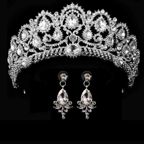 tiara wedding bridal queen crown with earring luxury rhinestone headband diadem bride hair jewelry ornaments, Black;brown
tiara wedding bridal queen crown with earring luxury rhinestone headband diadem bride hair jewelry ornaments, Black;brown