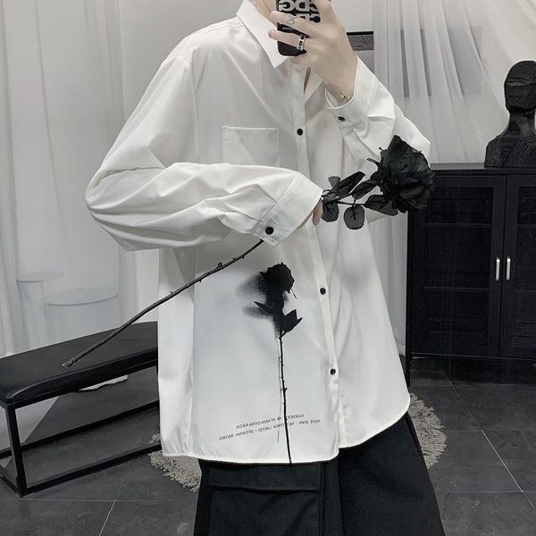 men's casual shirts h6 shirt for men long sleeve korean style loose all-match handsome youth streetwear trendy pocket solid color blous, White;black
men's casual shirts h6 shirt for men long sleeve korean style loose all-match handsome youth streetwear trendy pocket solid color blous, White;black