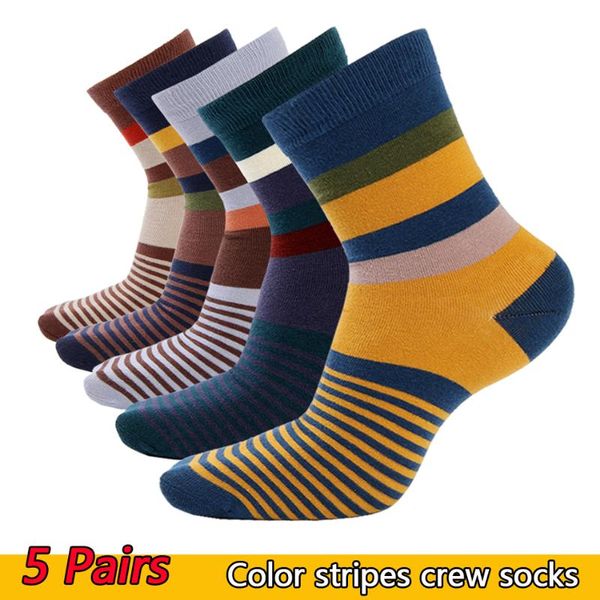 men's socks 5 pair men casual gentleman color stripe happy business party dress cotton for 38-45, Black
men's socks 5 pair men casual gentleman color stripe happy business party dress cotton for 38-45, Black