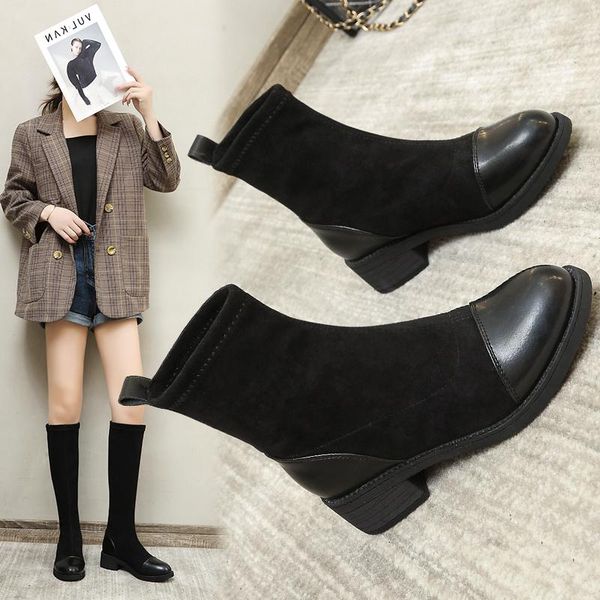 boots woman flat autumn shoes boots-women luxury designer round toe thigh high heels low rubber 2021 fashion, Black
boots woman flat autumn shoes boots-women luxury designer round toe thigh high heels low rubber 2021 fashion, Black