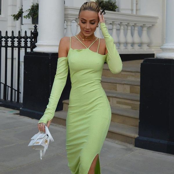 casual dresses rib mesh women long sleeve off-shoulder dress female 2021 slim green high split maxi vintage party, Black;gray
casual dresses rib mesh women long sleeve off-shoulder dress female 2021 slim green high split maxi vintage party, Black;gray
