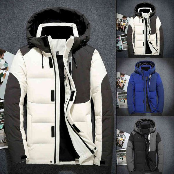 fashion new coat winter men autumn casual pocket button thermal leather jacket coat white duck down parkas down, Black
fashion new coat winter men autumn casual pocket button thermal leather jacket coat white duck down parkas down, Black