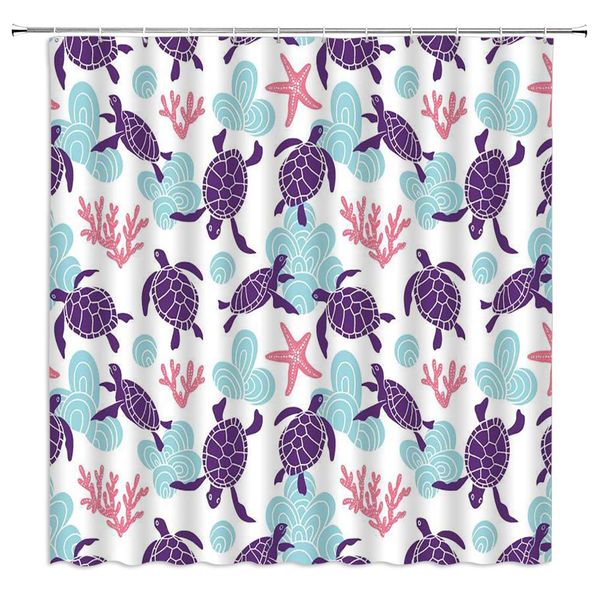 sztnsm sea turtle shower curtain cartoon underwater world purple turtle coral blue ocean wave pattern,70x70 inch polyester
sztnsm sea turtle shower curtain cartoon underwater world purple turtle coral blue ocean wave pattern,70x70 inch polyester