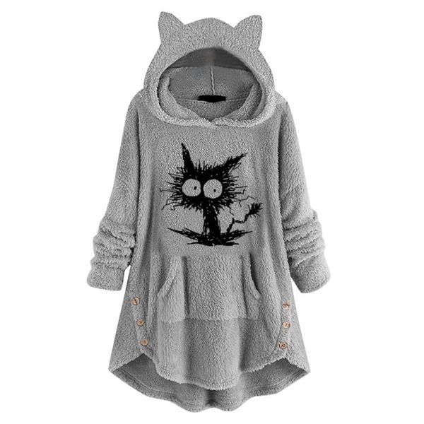 women's hoodies & sweatshirts funny black cat print hoodie women sweatshirt teddy hooded blanket autumn winter warm fleece pullover fem
women's hoodies & sweatshirts funny black cat print hoodie women sweatshirt teddy hooded blanket autumn winter warm fleece pullover fem