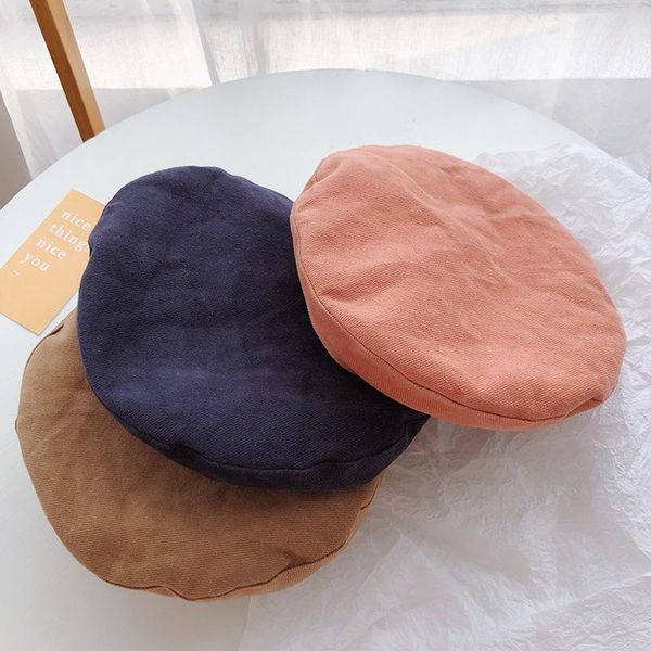caps & hats korean children's beret 2-4 years old girl autumn and winter baby warm solid color corduroy painter hat, Yellow
caps & hats korean children's beret 2-4 years old girl autumn and winter baby warm solid color corduroy painter hat, Yellow