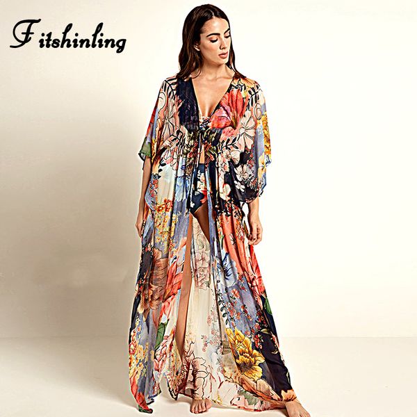 fitshinling print floral beach kimono swimwear chiffon bikini cover-up summer sheer slim long cardigan holiday outing sale
fitshinling print floral beach kimono swimwear chiffon bikini cover-up summer sheer slim long cardigan holiday outing sale