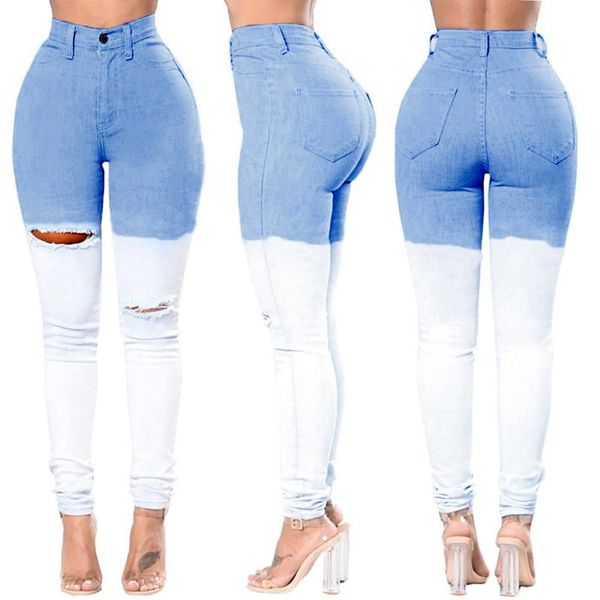 women's jeans fashion skinny women pants streetwear pencil trousers female bottoms ripped hole denim, Blue
women's jeans fashion skinny women pants streetwear pencil trousers female bottoms ripped hole denim, Blue
