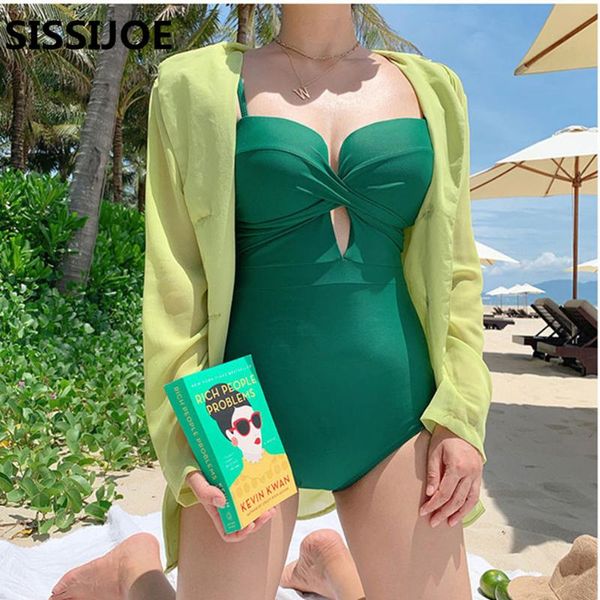 one-piece suits bandeau one piece swimsuit women solid swimwear push up monokini pad swim suit wrap trikini green bathing cut out
one-piece suits bandeau one piece swimsuit women solid swimwear push up monokini pad swim suit wrap trikini green bathing cut out