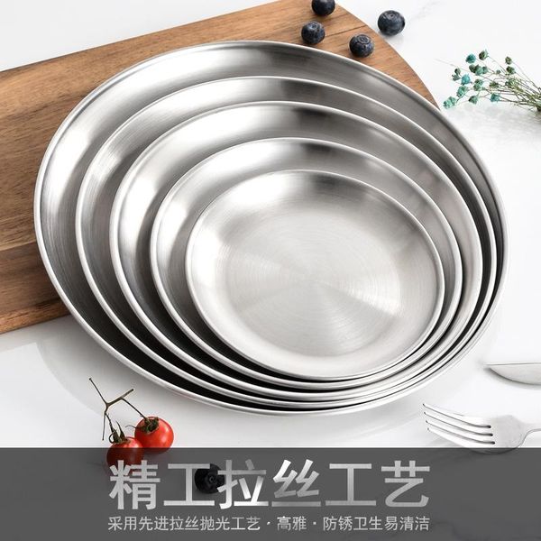 dishes & plates dinner stainless steel silvery dining plate serving round tray western steak kitchen
dishes & plates dinner stainless steel silvery dining plate serving round tray western steak kitchen