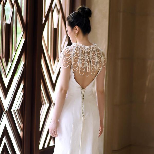 wraps & jackets shawl for wedding bridal openwork cape jacket woman party women shrug pearls beaded top, White
wraps & jackets shawl for wedding bridal openwork cape jacket woman party women shrug pearls beaded top, White