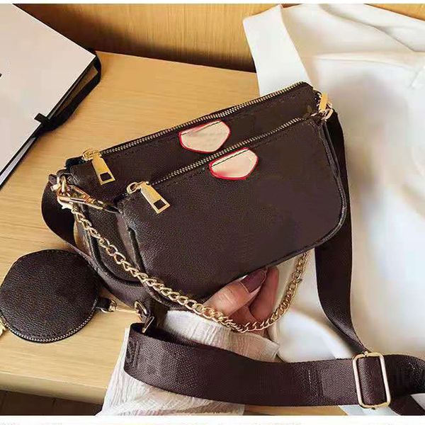 3 in 1 tote ladies bags designer handbags letter genuine leather chains zipper soft flap brown canvas interior pocket charm adjustable shoul
3 in 1 tote ladies bags designer handbags letter genuine leather chains zipper soft flap brown canvas interior pocket charm adjustable shoul