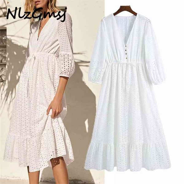 dres summer embroidery hollow out white long woman tied belt ruffle vacation casual es 03 210628, Black;gray
dres summer embroidery hollow out white long woman tied belt ruffle vacation casual es 03 210628, Black;gray