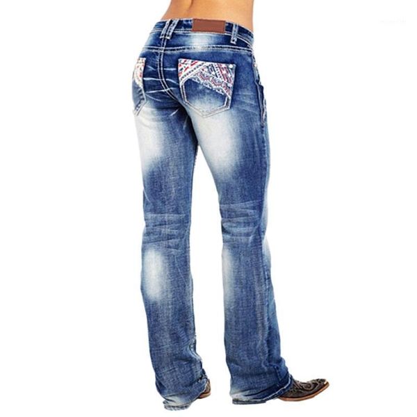 women embroidered jeans pocket print pants female slim denim straight casual long pantalon femme women's, Blue
women embroidered jeans pocket print pants female slim denim straight casual long pantalon femme women's, Blue
