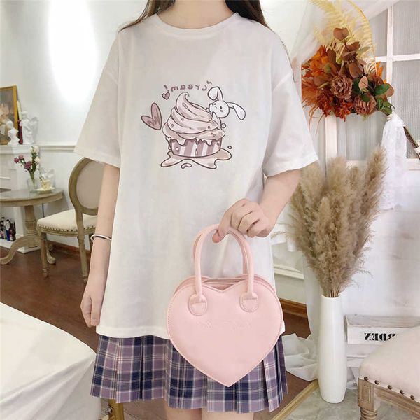 women's t-shirt kawaii anime vintage t-shirts women cute bunny graphic female tees 2021 japan fashion summer soft girl short, White
women's t-shirt kawaii anime vintage t-shirts women cute bunny graphic female tees 2021 japan fashion summer soft girl short, White