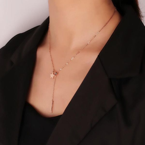 pendant necklaces star letter "i" stainless steel necklace long wild clavicle chain 2021 fashion jewelry, Silver
pendant necklaces star letter "i" stainless steel necklace long wild clavicle chain 2021 fashion jewelry, Silver