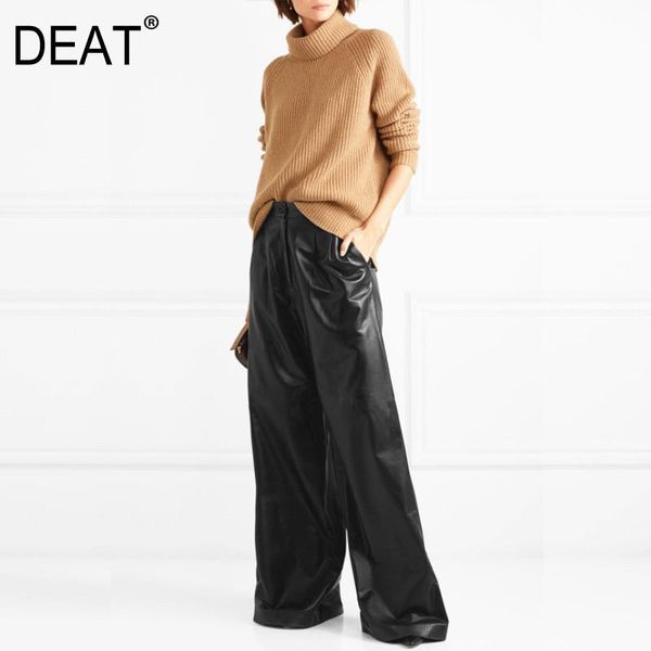 spring and autumn fashion women clothes high waist floor length pu leather straight pants female trousers wp10301l women's & capris, Black;white
spring and autumn fashion women clothes high waist floor length pu leather straight pants female trousers wp10301l women's & capris, Black;white