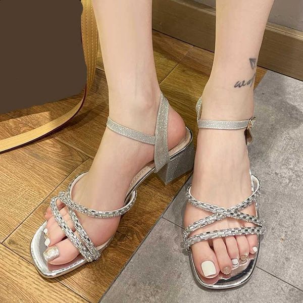 dress shoes bling crystal strap square heels sandals women summer fashion open toe ankle wrap sandalias female non slip party, Black
dress shoes bling crystal strap square heels sandals women summer fashion open toe ankle wrap sandalias female non slip party, Black