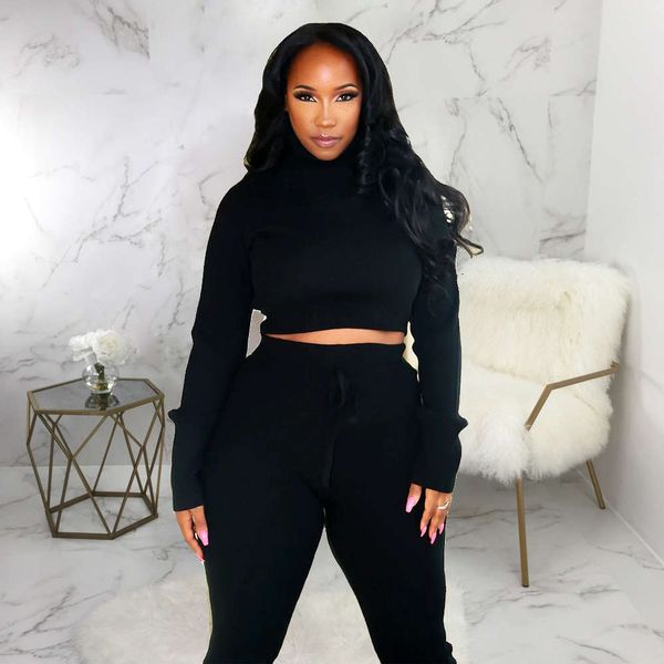 autumn and winter 2020 women's solid black sweater large sports 2-piece suit, White
autumn and winter 2020 women's solid black sweater large sports 2-piece suit, White