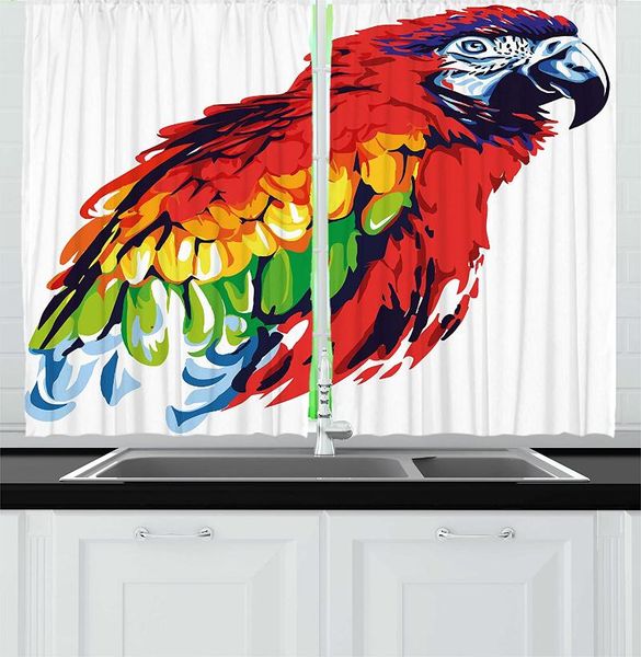 curtain & drapes vermilion green animal kitchen curtains exotic parrot bird vibrant tones wildlife tropical wings for cafe decor 
curtain & drapes vermilion green animal kitchen curtains exotic parrot bird vibrant tones wildlife tropical wings for cafe decor