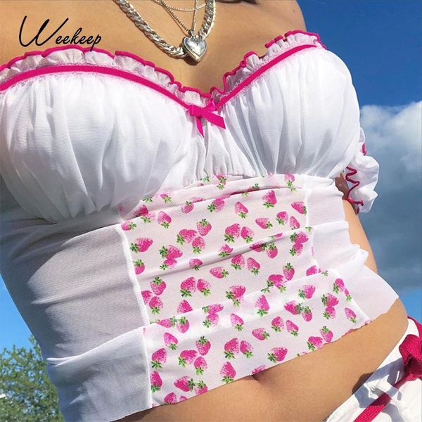 women's tanks & camis weekeep women streetwear mesh crop floral v-neck rave club party summer camisole backless frills ladies tank, White
women's tanks & camis weekeep women streetwear mesh crop floral v-neck rave club party summer camisole backless frills ladies tank, White