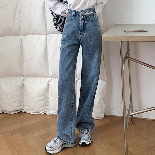 women's jeans streetwear straight woman high waist mom plus size baggy denim pants full length trousers jean femme, Blue
women's jeans streetwear straight woman high waist mom plus size baggy denim pants full length trousers jean femme, Blue