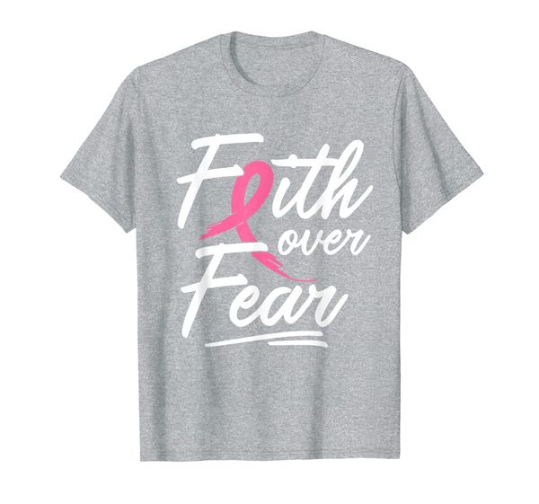 faith over fear breast cancer survivor pink ribbon gift t-shirt, White;black
faith over fear breast cancer survivor pink ribbon gift t-shirt, White;black