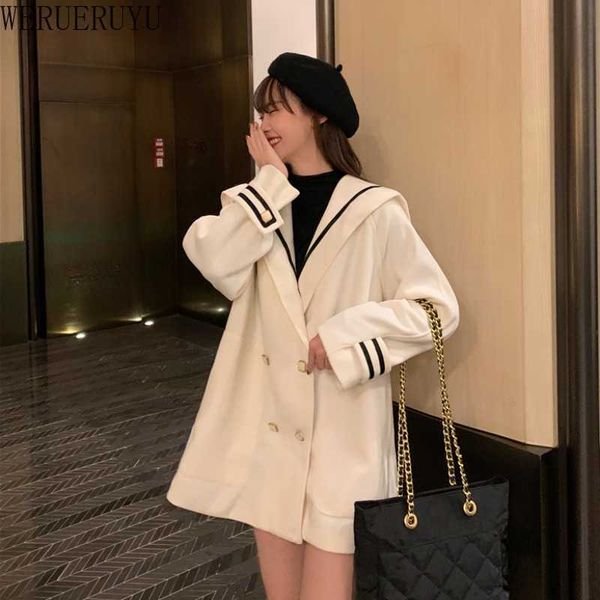 werueruyu women's woolen coat autumn winter double breasted overcoat warm long sleeve outwear female jackets 210608, Black
werueruyu women's woolen coat autumn winter double breasted overcoat warm long sleeve outwear female jackets 210608, Black