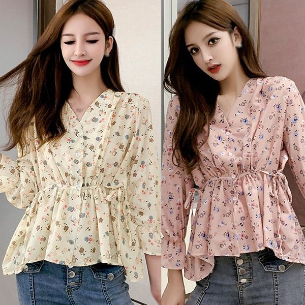 chiffon shirt blusas ropa mujer women's fashion v-neck small floral print sweet long sleeve blouse x0521, White
chiffon shirt blusas ropa mujer women's fashion v-neck small floral print sweet long sleeve blouse x0521, White