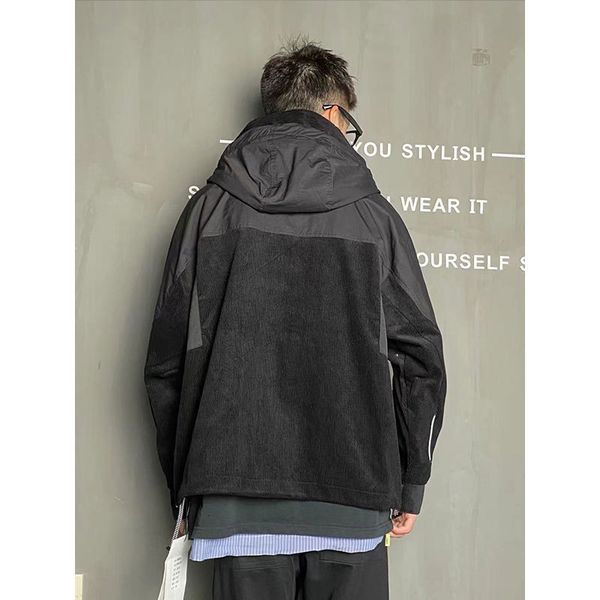 jackets 2021 autumn dign brand stitched corduroy hooded et loose coat men's trend, Black;brown
jackets 2021 autumn dign brand stitched corduroy hooded et loose coat men's trend, Black;brown
