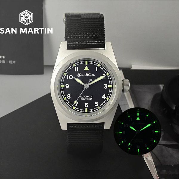 wristwatches san martin men's watch vintage military 38mm yn55 automatic mechanical watches c3 luminous 20bar waterproof, Slivery;brown
wristwatches san martin men's watch vintage military 38mm yn55 automatic mechanical watches c3 luminous 20bar waterproof, Slivery;brown