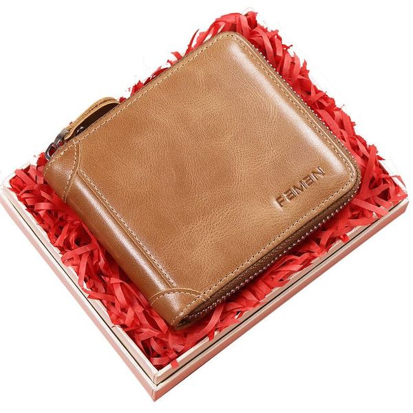 wallets rfid protection genuine leather men's wallet grain cow purse brown coffee black blue with zipper high quality, Red;black
wallets rfid protection genuine leather men's wallet grain cow purse brown coffee black blue with zipper high quality, Red;black