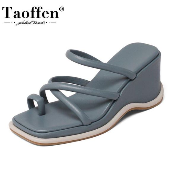 dress shoes taoffen size 33-40 women high heel sandals real leather flip flops summer fashion wedges ladies footwear, Black
dress shoes taoffen size 33-40 women high heel sandals real leather flip flops summer fashion wedges ladies footwear, Black
