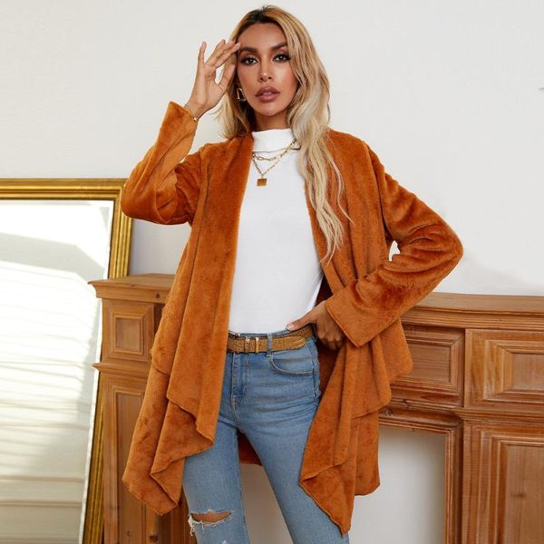 women's wool & blends outwear cardigan female thick thermal fleece jacket long sleeve overcoat flannel fabric greatcoat cozy blend coat, Black
women's wool & blends outwear cardigan female thick thermal fleece jacket long sleeve overcoat flannel fabric greatcoat cozy blend coat, Black