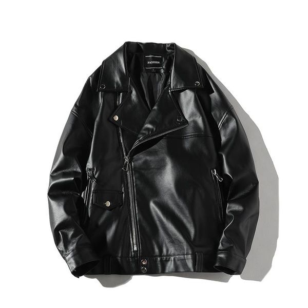 men's jackets motorcycle pu leather jacket for men 2021 autumn vintage side zipper casual trendy chaqueta de los hombres, Black;brown
men's jackets motorcycle pu leather jacket for men 2021 autumn vintage side zipper casual trendy chaqueta de los hombres, Black;brown