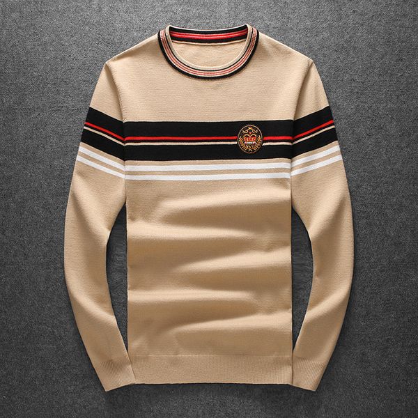 boutique sweater boys' knitted bottomed shirt fashion autumn and winter men's stripe contrast round neck, White;black
boutique sweater boys' knitted bottomed shirt fashion autumn and winter men's stripe contrast round neck, White;black